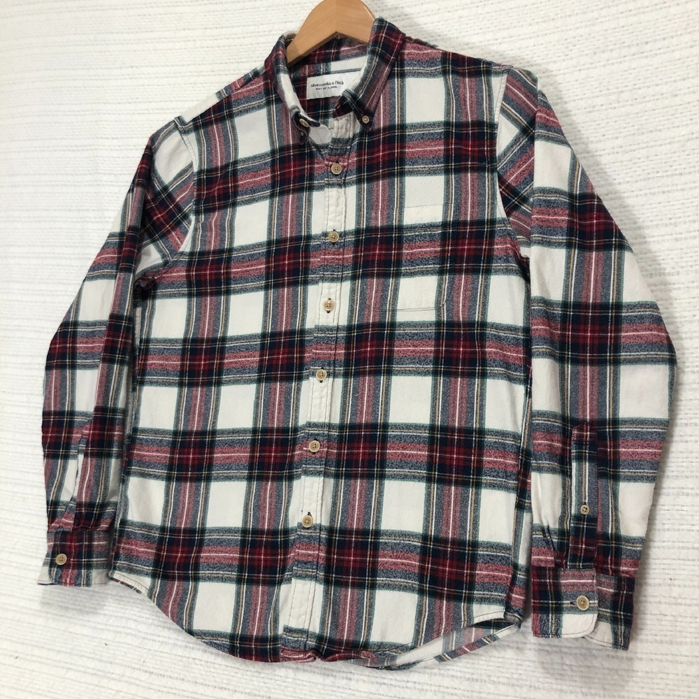 Abercrombie & Fitch Soft Flannel Plaid Button Down Shirt Casual Small